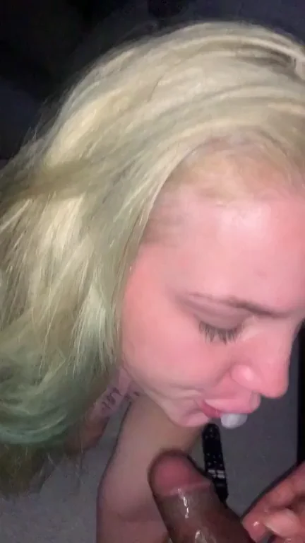Blonde Slut Can't Wait for That Thick Black Cock Cumshot