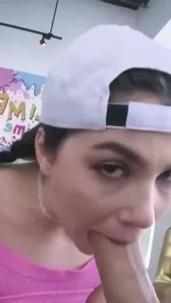 Choking on Massive Cock with Hat On 😩🍆💦
