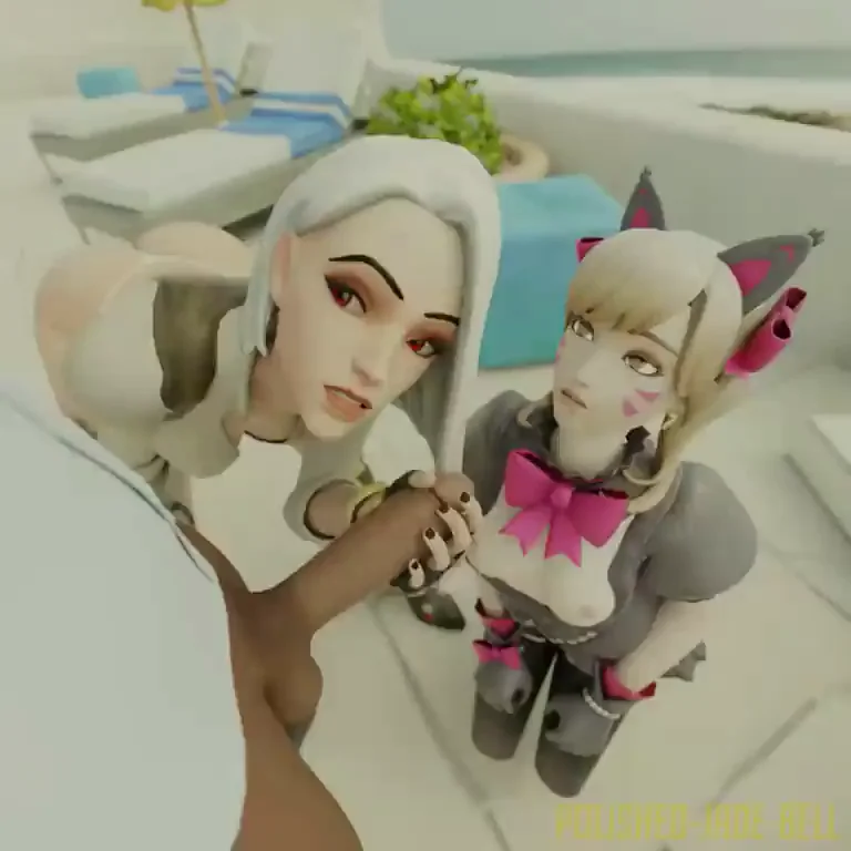 Dva and Ashe facial cum (Polished jade bell)