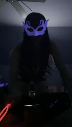 Masked Slut Brings Glowing Cock to Her Hungry Mouth by LustreGlow