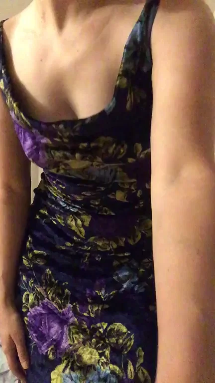Fool for Your Tits 💜🔥 Mature Slut Teases in Velvet Dress