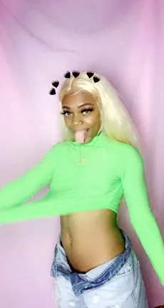🔥 Thick Ebony Babe Teases Nipples in Neon Green Crop Top 😜 [OC]