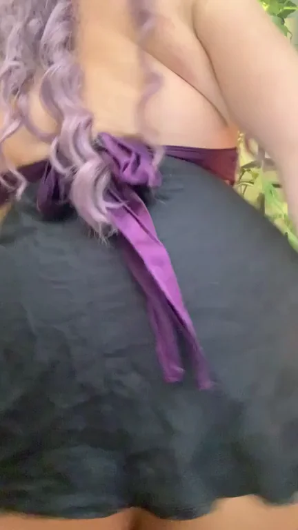 Purple-Haired Slut's Phat Ass Tease: Guess My Doggy Cravings?