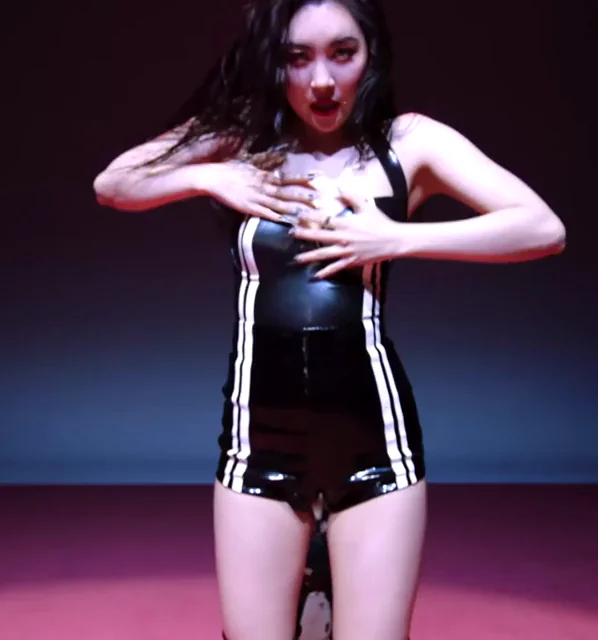 Sunmi's Shiny Latex Bodysuit Tease 🔥🍑
