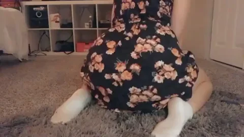 Her big ass bouncing on a 10 inch dildo