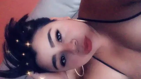 Saggy Tits Asian Babe's Sultry Lip Lock Tease