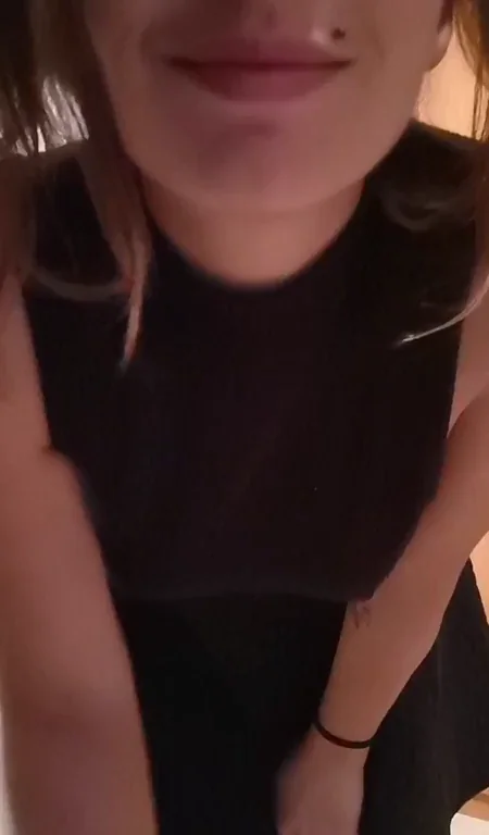 Seductive Titty Drop Tease in Tight Black Top