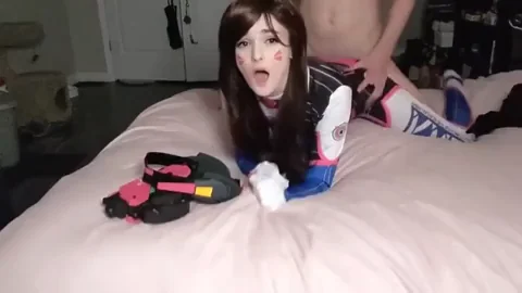 Cute D.Va Cosplay Slut Pounded Doggystyle 🐱🍆💦