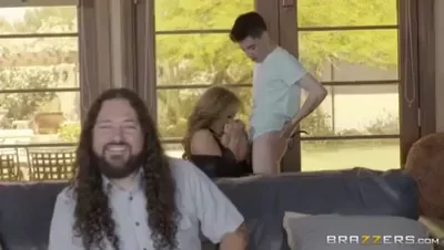 Honey, Get the Door While I Pound This Slut's Throat!
