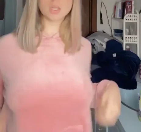 Bambi's Ecstatic Titty Drop: Perky Little Slut-Tits Bounce Free!