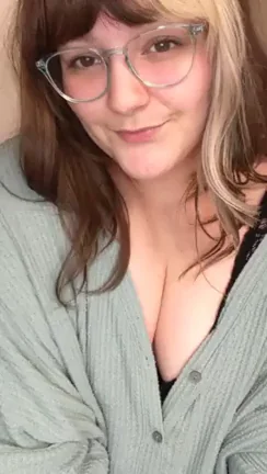Cute Glasses Girl's Juicy Titty Drop Tease