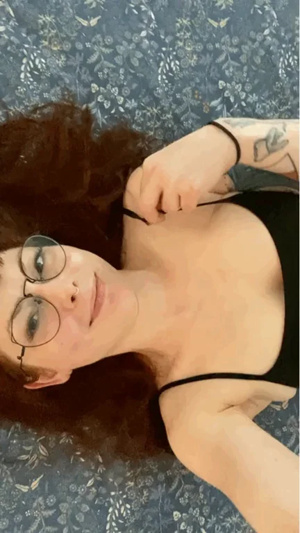 🔥 Tattooed Redhead Glasses Slut Teases Her Juicy Tits on the Floor 😈
