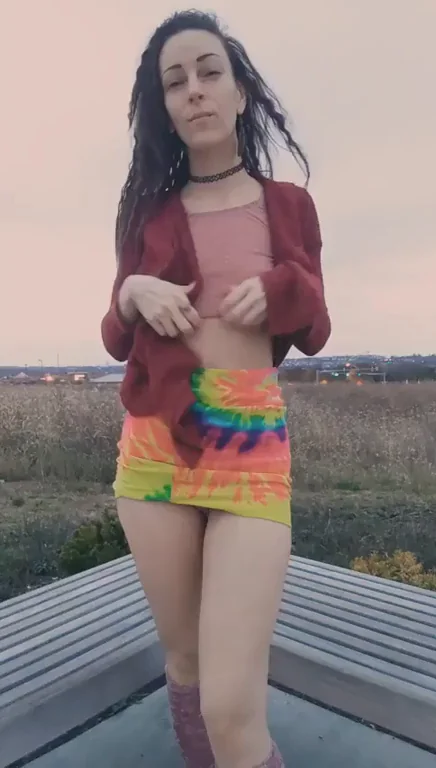 I love flashing my little tits