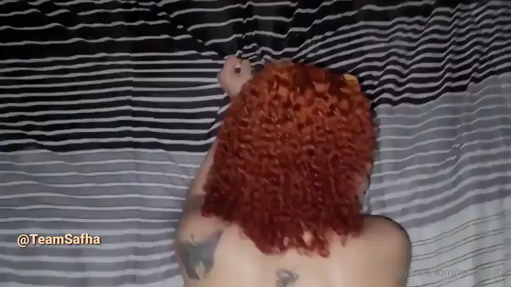Redhead Ebony Slut's Massive Ass Pounded Doggystyle
