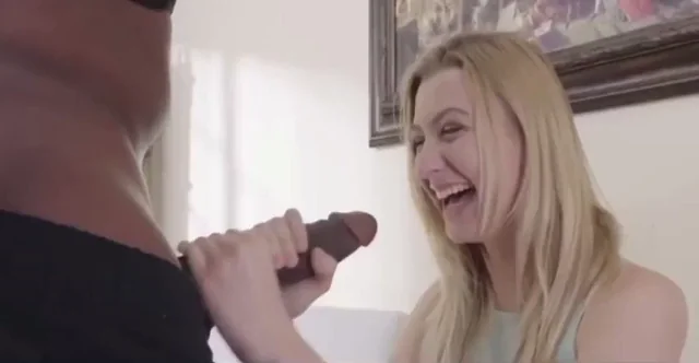 Cute blonde meets Mandingo