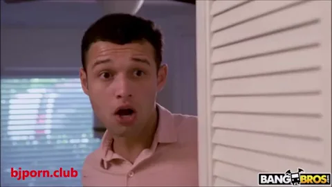 Son peeks on mom taking a shower