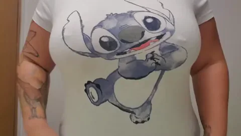 Stitch Gets Dropped: Epic Titty Reveal from OC Slut
