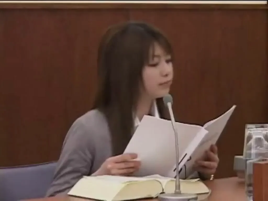 Defense lawyer presents her case to court