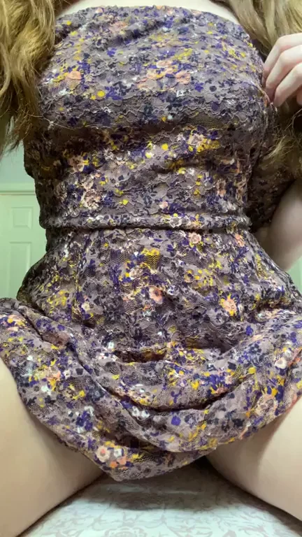 Sundress Titty Drop Tease: Curvy Blonde Bares Perky Rack