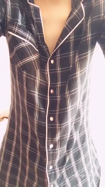 Peeling Open My Plaid PJ Top for Juicy Titty Drop & Full Slutty Reveal 😍🍒