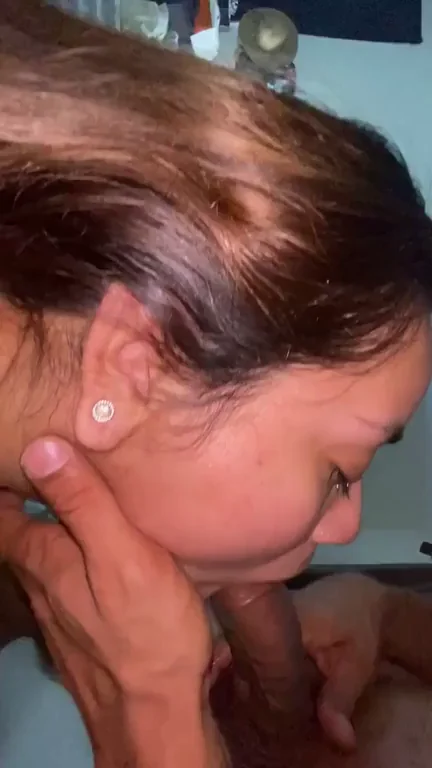 Sucking a thick black cock while my husband recorded