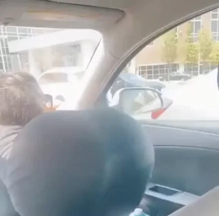 Public Car Big Ass Tease in Snowy Parking Lot
