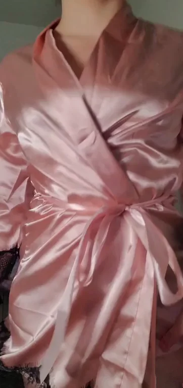 OC Tease Queen Drops Those Perky Tits in Satin Slip 'n Lace