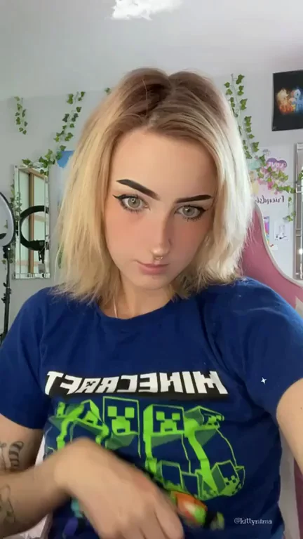 Minecraft Tee Hike: Ahegao Slut Drops Shirt for Perky Small Tits & Drool