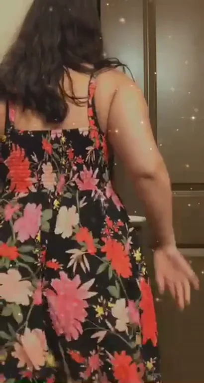 Teasing My Juicy Big Ass Before Flashing These Suckable Tits?