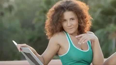 Sexy babe slammed outdoors