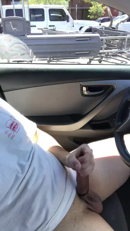Public Car Cock Tease Fun! 🍆🚗💦