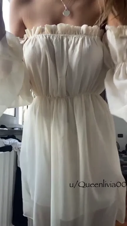 Fairy Slut in Sheer White Dress: Tits Out, Ass Teasing