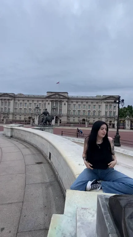 Breaking multiple laws getting my boobs out at Buckingham phallus, uh I mean palace
