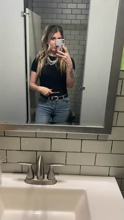 Bar Bathroom Tits Flash Tease