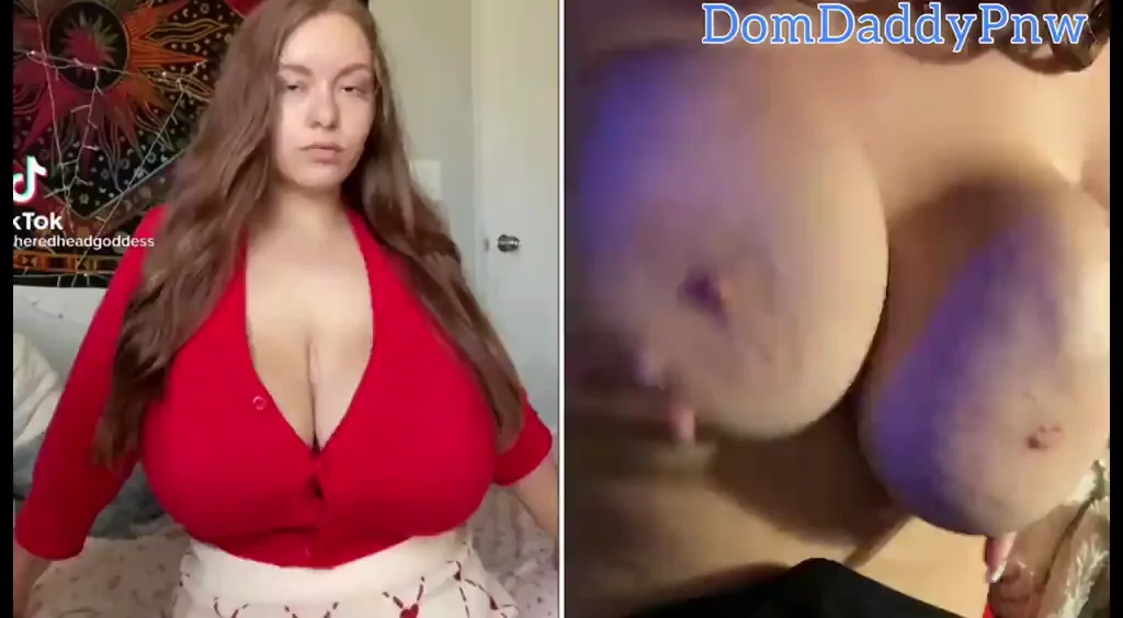 Busty TikToker gives a titfuck