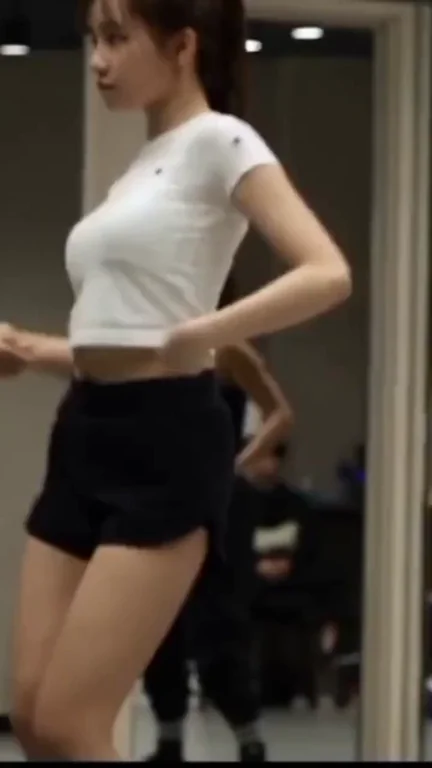 IZ*ONE Yuri's Tight Crop Top Tease in Mirror
