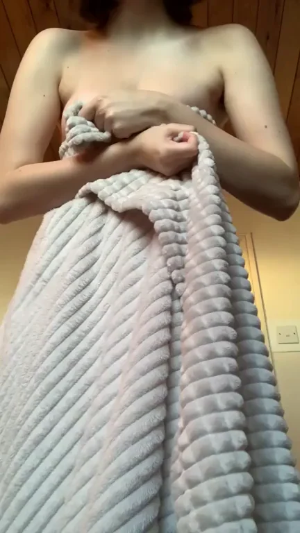Towel Tease Gone Wild: Slipping Off Her Slutty Curves