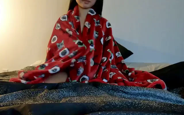 Fall Snuggle Slut: Cozy Blanket Tease Turns Dripping Hot