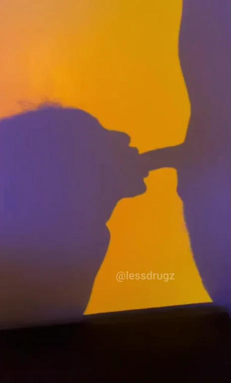 Silhouette Slut Worships Massive Cock Shadow