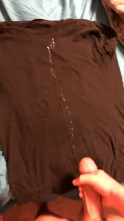 Camera Lag Fail: Thick Dick Blasts Ropes on Shirt Mid-Stroke