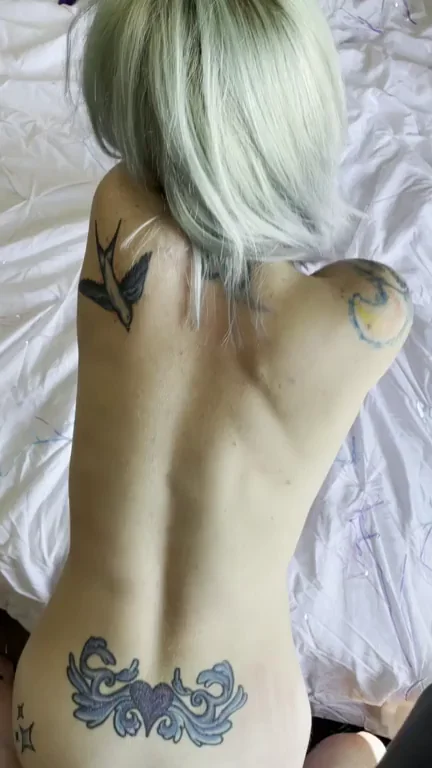 Pale Slut with Dragon Ink Gets Her Face Blasted