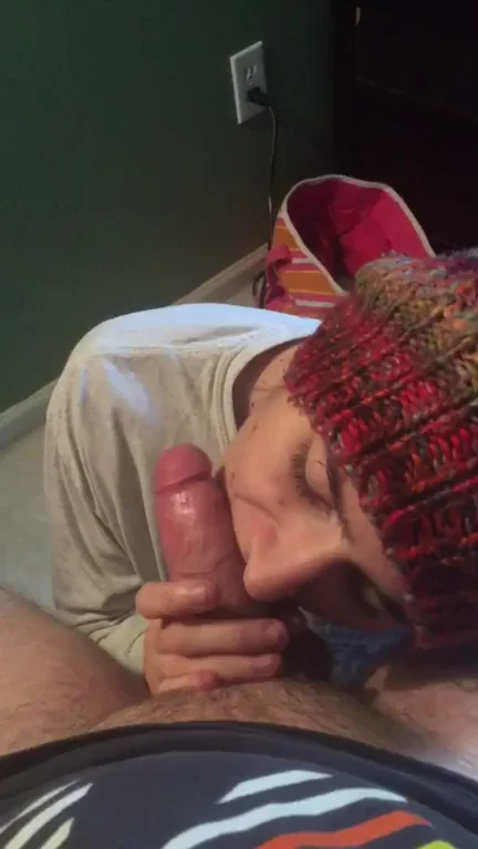 Slow Sensual Cock Worship BJ with Beanie Slut 😍🍆💦