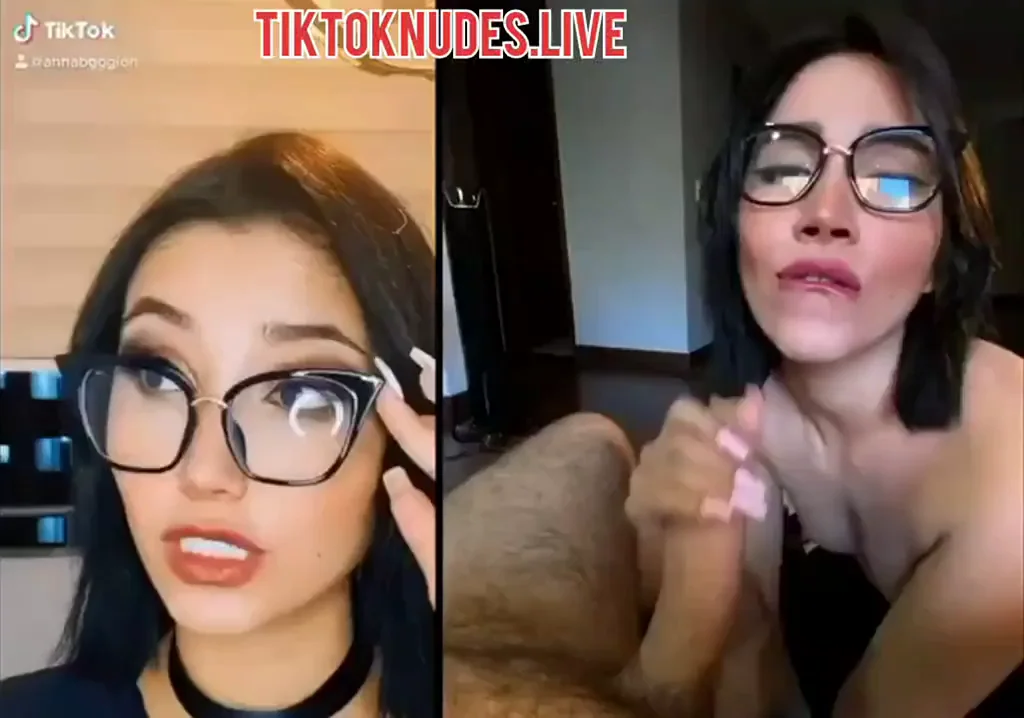🔥 TikTok 18+ Slutty Teen Model Teases Tits & Sucks Cock 😈