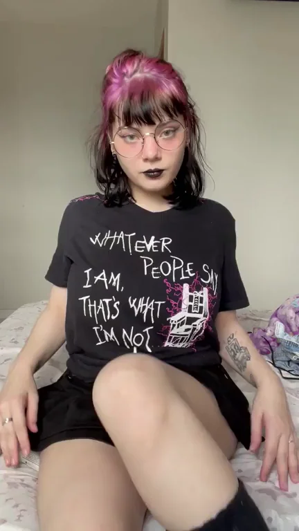 😲 Pink-Haired Goth Slut's Massive Tits Bigger Than You Thought! 🍈🍈