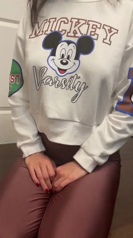 Mickey Teases Her Perky Tits Under That Naughty Mickey Hoodie