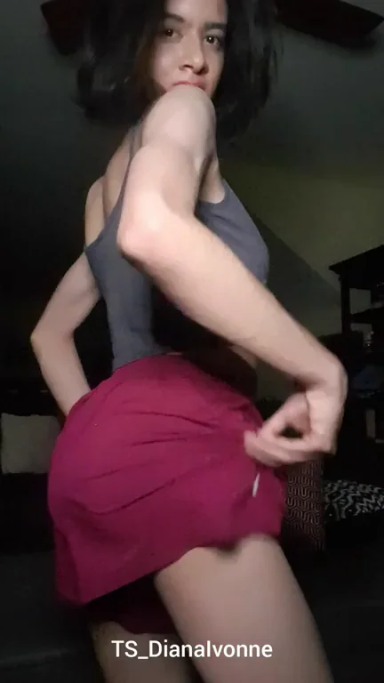 Would You Still Date This Horny TS Teen After Her Pre-Date Skirt Tease? 🍑💋