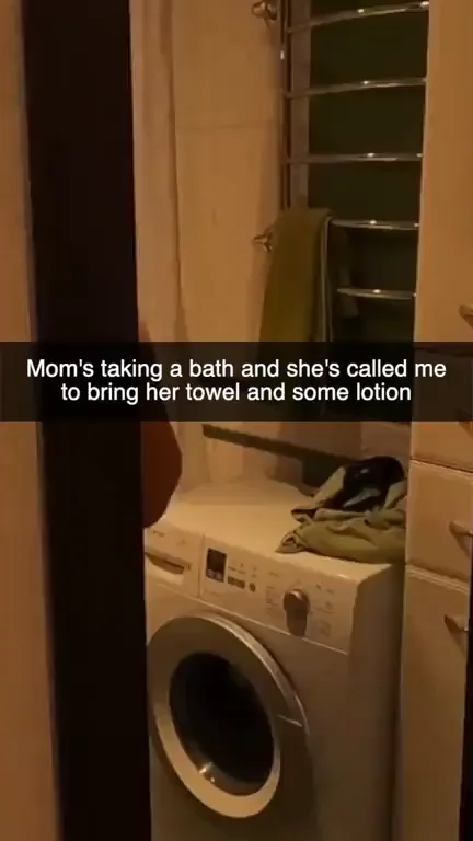 Steamy Mom's Bath Call: Towel, Lotion & Forbidden Rubdown