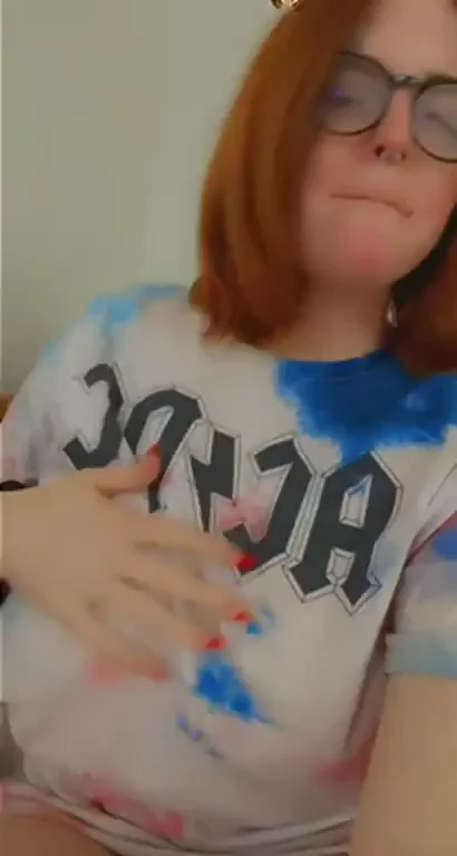 🔥 Glasses On While Busty Redhead Teases Her Huge Tits? 😈