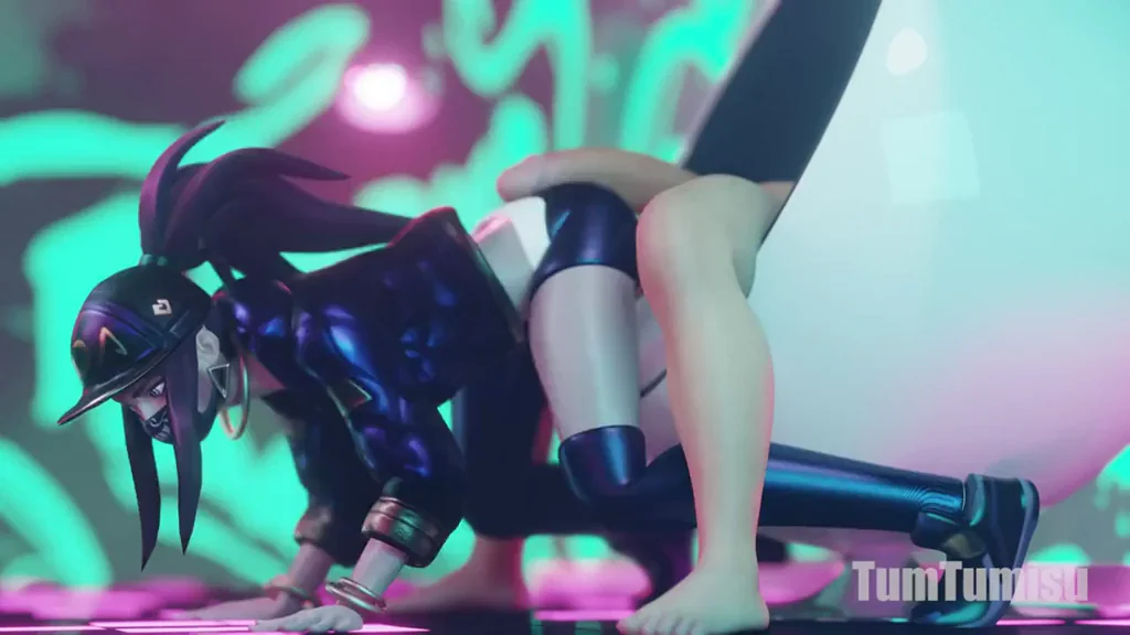 K/DA Akali's Slutty Creampie Pound-Down by Tumtumisu