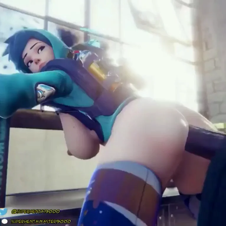 Tracer Bent Over Doggystyle, Ass Up for Pounding (Overwatch Rule34)